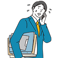 繁忙時間帯に電話が繋がらない